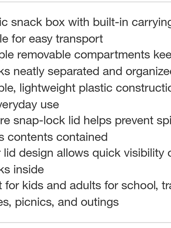 CWC Pink 8-Compartment On-the-Go Snack Box - Picture 6 of 7